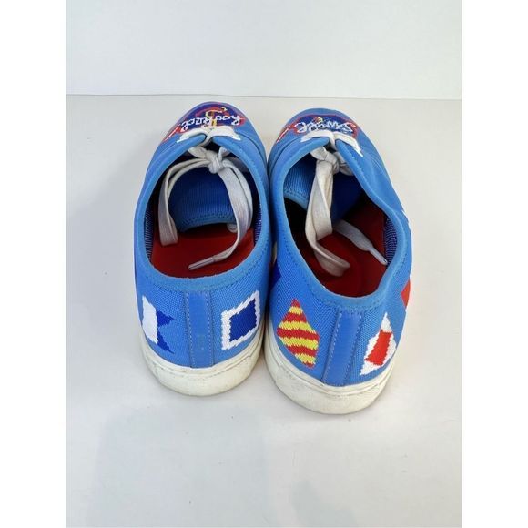 Tory Burch Sport Sneakers Womens 9.5 Canvas Laceup Casual - Picture 3 of 9